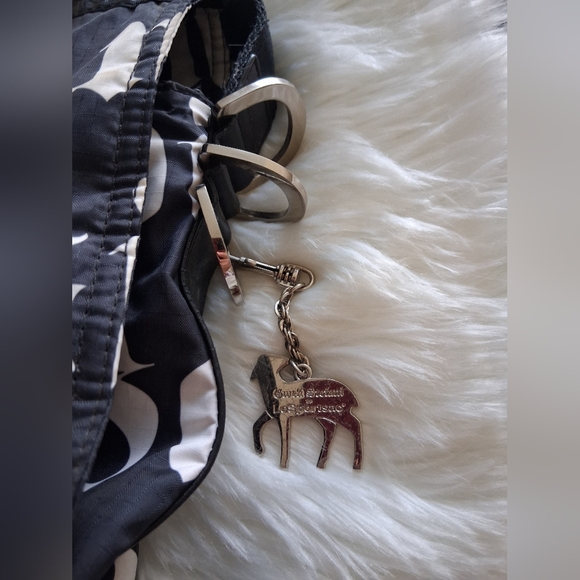 L.A.M.B. x LeSportsac Messenger Bag • Gothic Text Print • Multi‑Pocket Crossbody - Picture 7 of 16